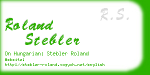 roland stebler business card